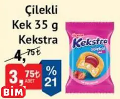 KEKSTRA ÇİLEKLİ KEK